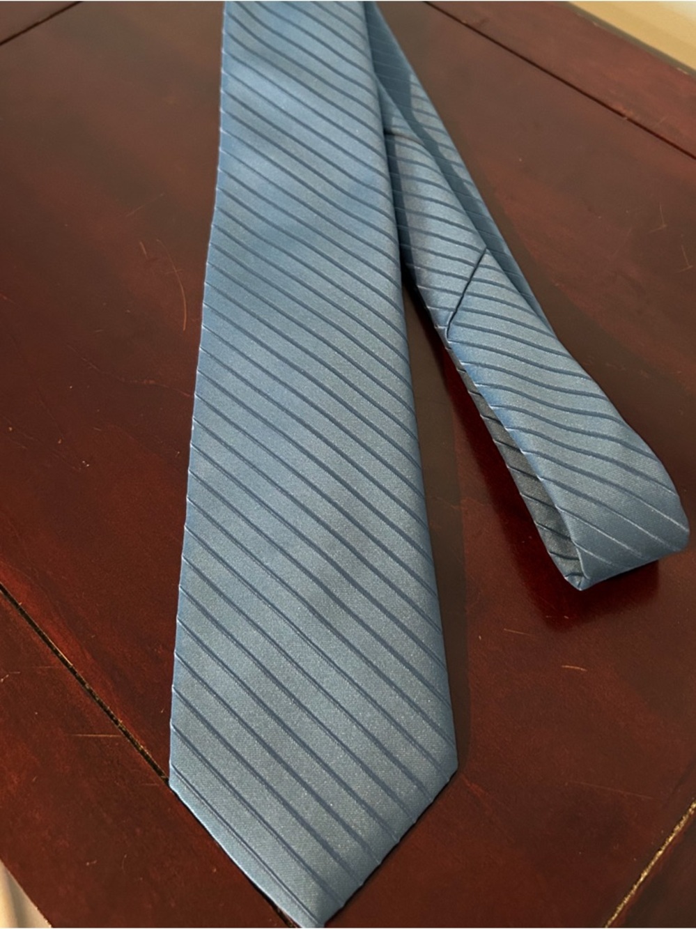 Botticelli Blue Tie | Subtle Stripe Classic Textured